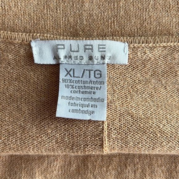 Alfred Sung Camel Cashmere Blend Sweater | Size XL - Picture 7 of 7
